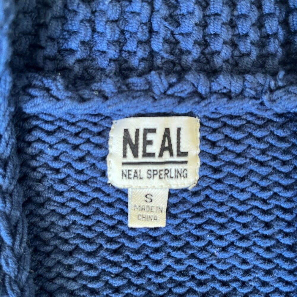 Neal Sperling Chunky Knit Textured Cotton Blend Slim Fit Cardigan Size Women's S - Picture 11 of 12